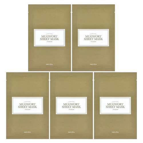 <img alt="Im From, Mugwort Beauty Sheet Mask, 5 Sheets, 0.77 fl oz (23 ml) Each" title="Im From, Mugwort Beauty Sheet Mask, 5 Sheets, 0.77 fl oz (23 ml) Each,8809525932795"