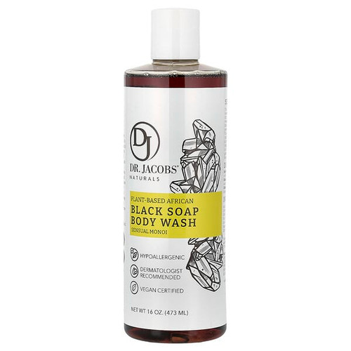 <img alt="Dr. Jacobs Naturals, Plant-Based African Black Soap Body Wash, Sensual Monoi, 16 oz (473 ml)" title="Dr. Jacobs Naturals, Plant-Based African Black Soap Body Wash, Sensual Monoi, 16 oz (473 ml),850028613757"