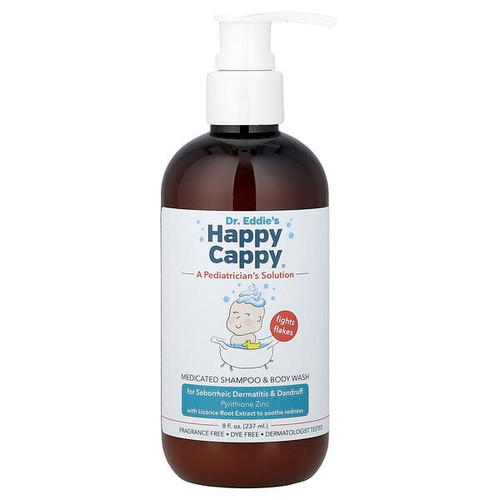 <img alt="Happy Cappy, Medicated Shampoo & Body Wash, Fragrance Free, 8 fl oz (237 ml)" title="Happy Cappy, Medicated Shampoo & Body Wash, Fragrance Free, 8 fl oz (237 ml),862287000407"