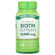 <img alt="Natures Truth, Biotin, 10,000 mcg, 100 Rapid Release Liquid Softgels" title="Natures Truth, Biotin, 10,000 mcg, 100 Rapid Release Liquid Softgels,840093115423"
