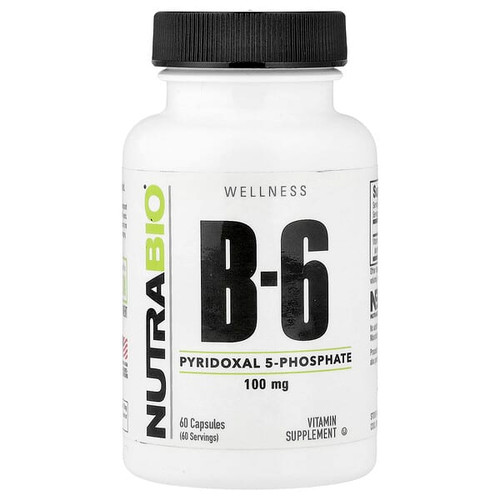 <img alt="NutraBio, Vitamin B-6, 100 mg, 60 Capsules" title="NutraBio, Vitamin B-6, 100 mg, 60 Capsules,649908216863"