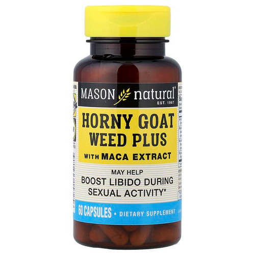 <img alt="Mason Natural, Horny Goat Weed Plus With Maca Extract, 60 Capsules" title="Mason Natural, Horny Goat Weed Plus With Maca Extract, 60 Capsules,311845157256"