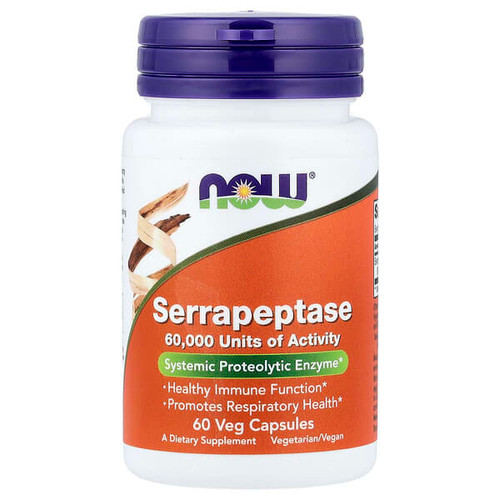 <img alt="Now Foods, Serrapeptase, 60 Veg Capsules (27 mg per Capsule)" title="Now Foods, Serrapeptase, 60 Veg Capsules (27 mg per Capsule),733739029737"
