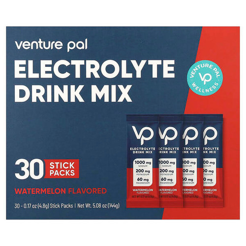 <img alt="Venture Pal, Electrolyte Drink Mix, Watermelon, 30 Stick Packs, 0.17 oz (4.8 g) Each" title="Venture Pal, Electrolyte Drink Mix, Watermelon, 30 Stick Packs, 0.17 oz (4.8 g) Each,850049663489"