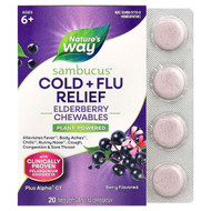 <img alt="Natures Way, Sambucus, Cold + Flu Relief, Elderberry Chewables, Ages 6+, Berry, 20 Tablets" title="Natures Way, Sambucus, Cold + Flu Relief, Elderberry Chewables, Ages 6+, Berry, 20 Tablets,033674151754"