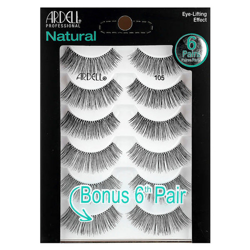 <img alt="Ardell, Eyelashes, Natural, 105, 6 Pairs" title="Ardell, Eyelashes, Natural, 105, 6 Pairs,074764689856"