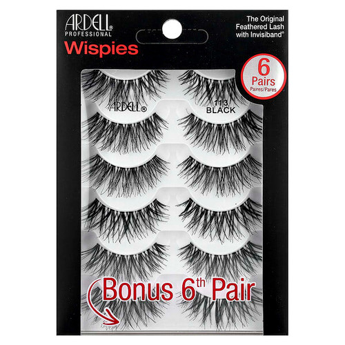 <img alt="Ardell, Eyelashes, Wispies, 113 Black, 6 Pairs" title="Ardell, Eyelashes, Wispies, 113 Black, 6 Pairs,074764675163"