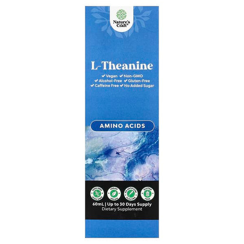 <img alt="Natures Craft, L-Theanine, Alcohol Free, 60 ml" title="Natures Craft, L-Theanine, Alcohol Free, 60 ml,850050639831"