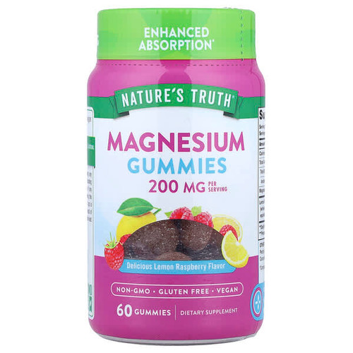 <img alt="Natures Truth, Magnesium Gummies, Delicious Lemon Raspberry, 60 Gummies" title="Natures Truth, Magnesium Gummies, Delicious Lemon Raspberry, 60 Gummies,840093116604"