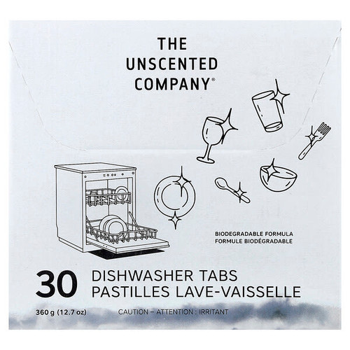 <img alt="The Unscented Company, Dishwasher Tabs, 30 Tabs, 12.7 oz (360 g)" title="The Unscented Company, Dishwasher Tabs, 30 Tabs, 12.7 oz (360 g),628451857556"