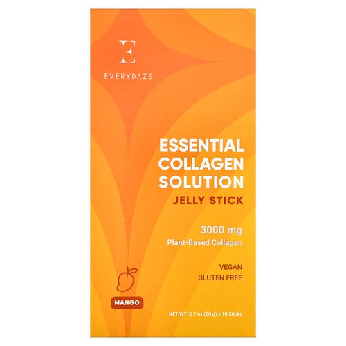 <img alt="Everydaze, Essential Collagen Solution Jelly Stick, Mango, 10 Sticks, 0.7 oz (20 g) Each" title="Everydaze, Essential Collagen Solution Jelly Stick, Mango, 10 Sticks, 0.7 oz (20 g) Each,8809203078289"