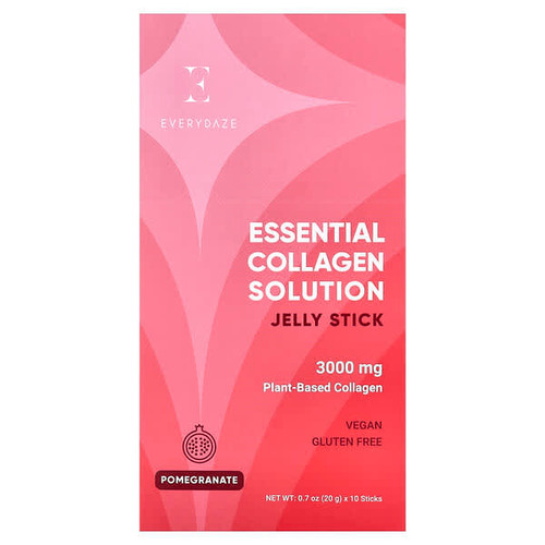 <img alt="Everydaze, Essential Collagen Solution Jelly Stick, Pomegranate, 10 Sticks, 0.7 oz (20 g) Each" title="Everydaze, Essential Collagen Solution Jelly Stick, Pomegranate, 10 Sticks, 0.7 oz (20 g) Each,8809203078197"