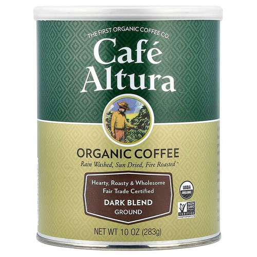 <img alt="Cafe Altura, Organic Coffee, Ground, Dark Blend, 10 oz (283 g)" title="Cafe Altura, Organic Coffee, Ground, Dark Blend, 10 oz (283 g),032843396170"