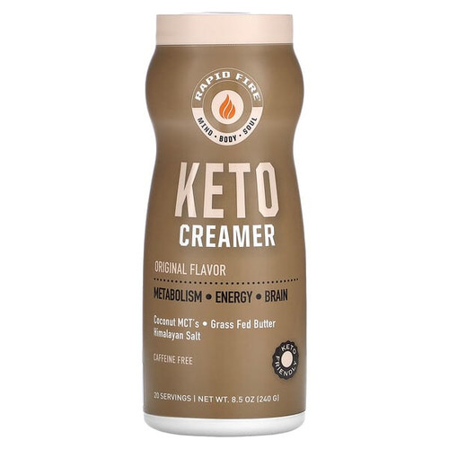 <img alt="RAPIDFIRE, Keto Creamer, Original, Caffeine Free , 8.5 oz (240 g)" title="RAPIDFIRE, Keto Creamer, Original, Caffeine Free , 8.5 oz (240 g),035046102500"