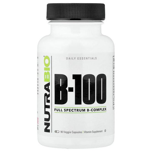 <img alt="NutraBio, B-100, 90 Veggie Capsules" title="NutraBio, B-100, 90 Veggie Capsules,649908230951"