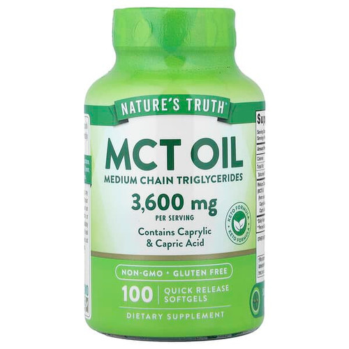 <img alt="Natures Truth, MCT Oil, 100 Quick Release Softgels (1,200 mg per Softgel)" title="Natures Truth, MCT Oil, 100 Quick Release Softgels (1,200 mg per Softgel),840093113160"