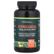 <img alt="SMNutrition, Ashwagandha With Black Pepper, 120 Capsules" title="SMNutrition, Ashwagandha With Black Pepper, 120 Capsules,850005458340"