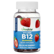 <img alt="Lifeable, Vitamin B12 Gummies, Sugar Free, Strawberry, 60 Gummies (500 mcg per Gummy)" title="Lifeable, Vitamin B12 Gummies, Sugar Free, Strawberry, 60 Gummies (500 mcg per Gummy),810102730756"