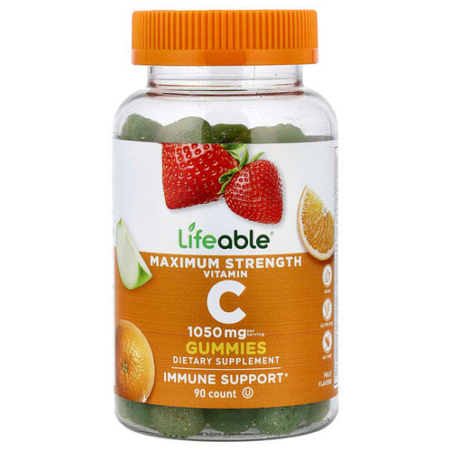 <img alt="Lifeable, Vitamin C Gummies, Fruit, 90 Gummies (350 mg per Gummy)" title="Lifeable, Vitamin C Gummies, Fruit, 90 Gummies (350 mg per Gummy),810102730015"