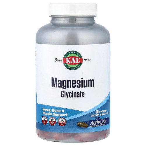 <img alt="KAL, Magnesium Glycinate, 90 Softgels (105 mg per Softgel)" title="KAL, Magnesium Glycinate, 90 Softgels (105 mg per Softgel),021245618799"
