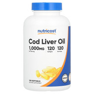 <img alt="Nutricost, Cod Liver Oil, 1,000 mg, 120 Softgels" title="Nutricost, Cod Liver Oil, 1,000 mg, 120 Softgels,810014678320"