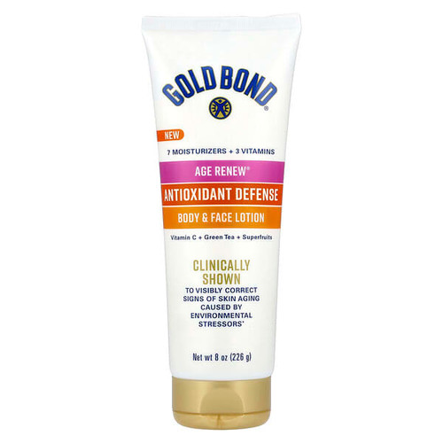 <img alt="Gold Bond, Age Renew, Antioxidant Defense, Body & Face Lotion, 8 oz (226 g)" title="Gold Bond, Age Renew, Antioxidant Defense, Body & Face Lotion, 8 oz (226 g),041167043721"