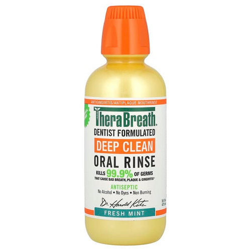 <img alt="TheraBreath, Deep Clean Oral Rinse, Fresh Mint, 16 fl oz (473 ml)" title="TheraBreath, Deep Clean Oral Rinse, Fresh Mint, 16 fl oz (473 ml),697029200018"