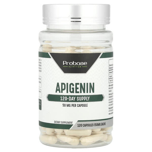 <img alt="Probase Nutrition, Apigenin, 50 mg, 120 Capsules" title="Probase Nutrition, Apigenin, 50 mg, 120 Capsules,647379690601"
