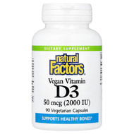<img alt="Natural Factors, Vegan Vitamin D3, 50 mcg (2,000 IU), 90 Vegetarian Capsules" title="Natural Factors, Vegan Vitamin D3, 50 mcg (2,000 IU), 90 Vegetarian Capsules,068958010687"
