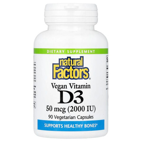 <img alt="Natural Factors, Vegan Vitamin D3, 50 mcg (2,000 IU), 90 Vegetarian Capsules" title="Natural Factors, Vegan Vitamin D3, 50 mcg (2,000 IU), 90 Vegetarian Capsules,068958010687"