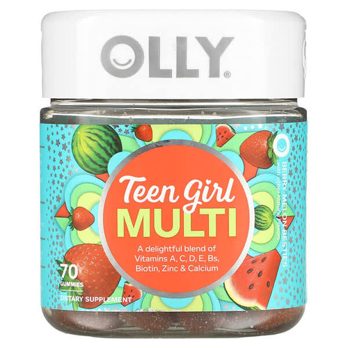 <img alt="OLLY, Teen Girl Multi Gummies, Berry Melon Besties, 70 Gummies" title="OLLY, Teen Girl Multi Gummies, Berry Melon Besties, 70 Gummies,858158015663"