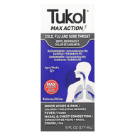<img alt="Tukol, Max Action, Cold, Flu and Sore Throat, Ages 12+, 6 fl oz (177 ml)" title="Tukol, Max Action, Cold, Flu and Sore Throat, Ages 12+, 6 fl oz (177 ml),650067000194"