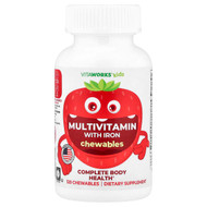 <img alt="VitaWorks, Kids, Multivitamin With Iron, Mixed Fruit, 120 Chewables" title="VitaWorks, Kids, Multivitamin With Iron, Mixed Fruit, 120 Chewables,810102730299"