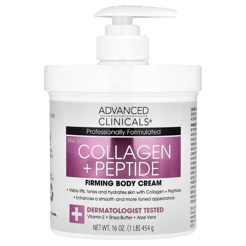 <img alt="Advanced Clinicals, Collagen + Peptide Firming Body Cream , 16 oz (454 g)" title="Advanced Clinicals, Collagen + Peptide Firming Body Cream , 16 oz (454 g),810400039377"