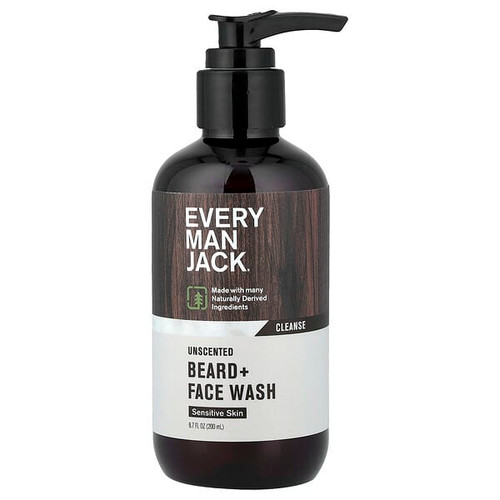 <img alt="Every Man Jack, Beard + Face Wash, Sensitive Skin, Unscented, 6.7 fl oz (200 ml)" title="Every Man Jack, Beard + Face Wash, Sensitive Skin, Unscented, 6.7 fl oz (200 ml),878639016712"