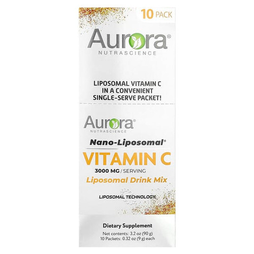 <img alt="Aurora Nutrascience, Nano-Liposomal, Vitamin C,  Liposomal Drink Mix, 10 Packets, 0.32 oz (9 g) Each" title="Aurora Nutrascience, Nano-Liposomal, Vitamin C,  Liposomal Drink Mix, 10 Packets, 0.32 oz (9 g) Each,628504648728"
