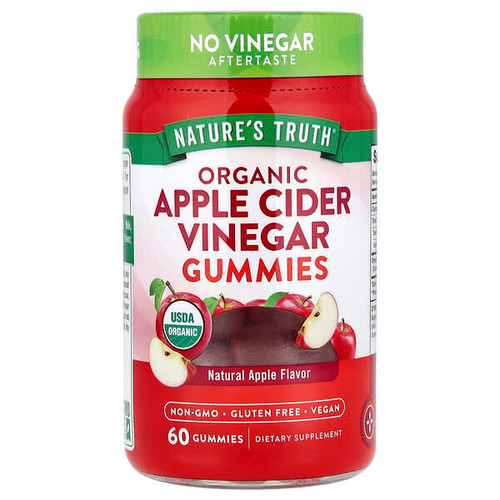 <img alt="Natures Truth, Organic Apple Cider Vinegar Gummies, Natural Apple, 60 Gummies" title="Natures Truth, Organic Apple Cider Vinegar Gummies, Natural Apple, 60 Gummies,840093115690"