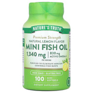 <img alt="Natures Truth, Mini Fish Oil, Premium Strength, Natural Lemon, 100 Mini Softgels (670 mg per Softgel)" title="Natures Truth, Mini Fish Oil, Premium Strength, Natural Lemon, 100 Mini Softgels (670 mg per Softgel),840093104694"