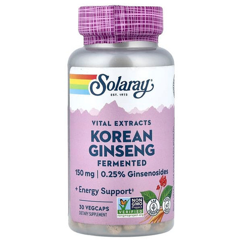 <img alt="Solaray, Vital Extracts, Fermented Korean Ginseng, 150 mg, 30 VegCaps" title="Solaray, Vital Extracts, Fermented Korean Ginseng, 150 mg, 30 VegCaps,076280464795"