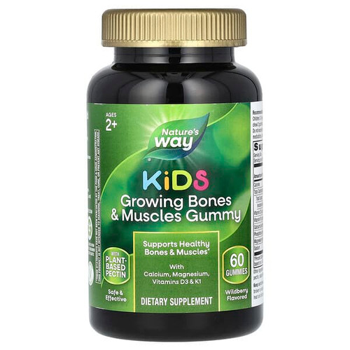 <img alt="Natures Way, Kids, Growing Bones & Muscles Gummy, Ages 2 +, Wildberry, 60 Gummies" title="Natures Way, Kids, Growing Bones & Muscles Gummy, Ages 2 +, Wildberry, 60 Gummies,033674133712"