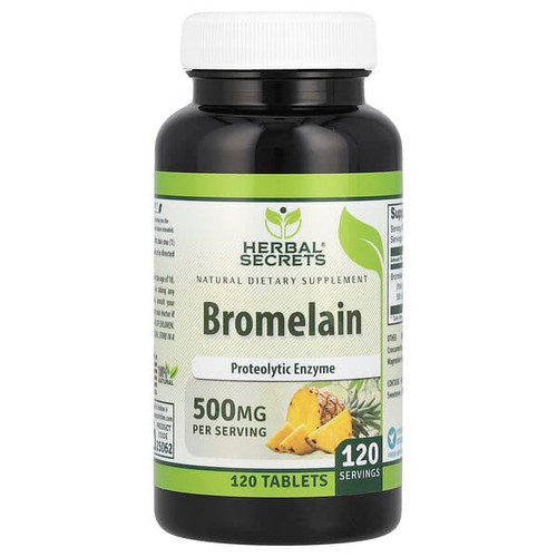 <img alt="Herbal Secrets, Bromelain, 500 mg, 120 Tablets" title="Herbal Secrets, Bromelain, 500 mg, 120 Tablets,819209025062"