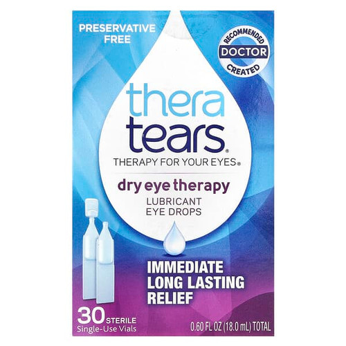 <img alt="TheraTears, Dry Eye Therapy, Lubricant Eye Drops, 30 Sterile Single-Use Vials" title="TheraTears, Dry Eye Therapy, Lubricant Eye Drops, 30 Sterile Single-Use Vials,358790000305"