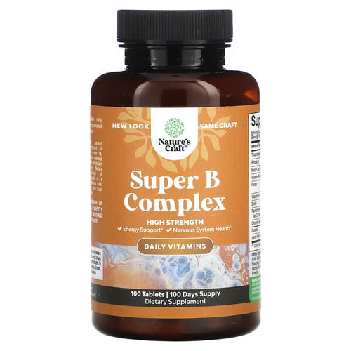 <img alt="Natures Craft, Super B Complex, High Strength, 100 Tablets" title="Natures Craft, Super B Complex, High Strength, 100 Tablets,850019770117"