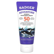 <img alt="Badger, Adventure, Mineral Sunscreen Cream, SPF 50, Unscented, 2.9 fl oz (87 ml)" title="Badger, Adventure, Mineral Sunscreen Cream, SPF 50, Unscented, 2.9 fl oz (87 ml),634084471564"