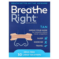 <img alt="Breathe Right, Nasal Strips, Large, Tan, 30 Strips" title="Breathe Right, Nasal Strips, Large, Tan, 30 Strips,810071800078"