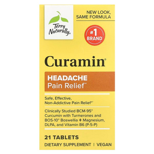 <img alt="Terry Naturally, Curamin, Headache Pain Relief, 21 Tablets" title="Terry Naturally, Curamin, Headache Pain Relief, 21 Tablets,367703115210"