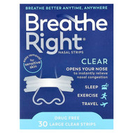 <img alt="Breathe Right, Nasal Strips, Large, 30 Clear Strips" title="Breathe Right, Nasal Strips, Large, 30 Clear Strips,810071800054"