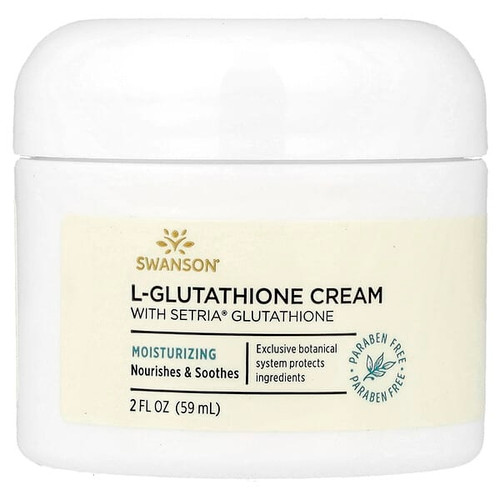 <img alt="Swanson Vitamins, L-Glutathione Cream with Setria Glutathione, 2 fl oz (59 ml)" title="Swanson Vitamins, L-Glutathione Cream with Setria Glutathione, 2 fl oz (59 ml),087614114729"