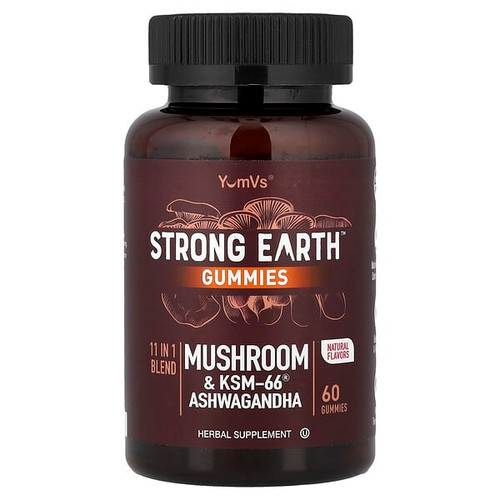 <img alt="YumVs, Strong Earth Gummies, Mushroom & KSM-66 Ashwagandha, 60 Gummies" title="YumVs, Strong Earth Gummies, Mushroom & KSM-66 Ashwagandha, 60 Gummies,810048614967"