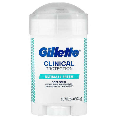 <img alt="Gillette, Soft Solid Deodorant, Ultimate Fresh, 2.6 oz (73 g)" title="Gillette, Soft Solid Deodorant, Ultimate Fresh, 2.6 oz (73 g),047400059658"